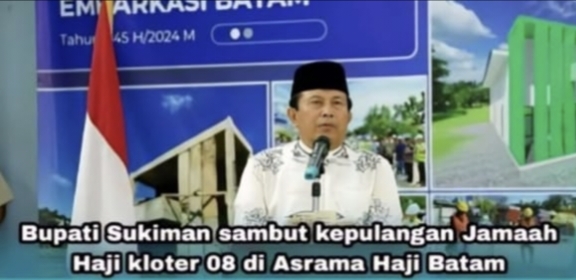 BUPATI ROHUL H SUKIMAN SAMBUT KEPULANGAN 442 JAMAAH DARI TANAH SUCI