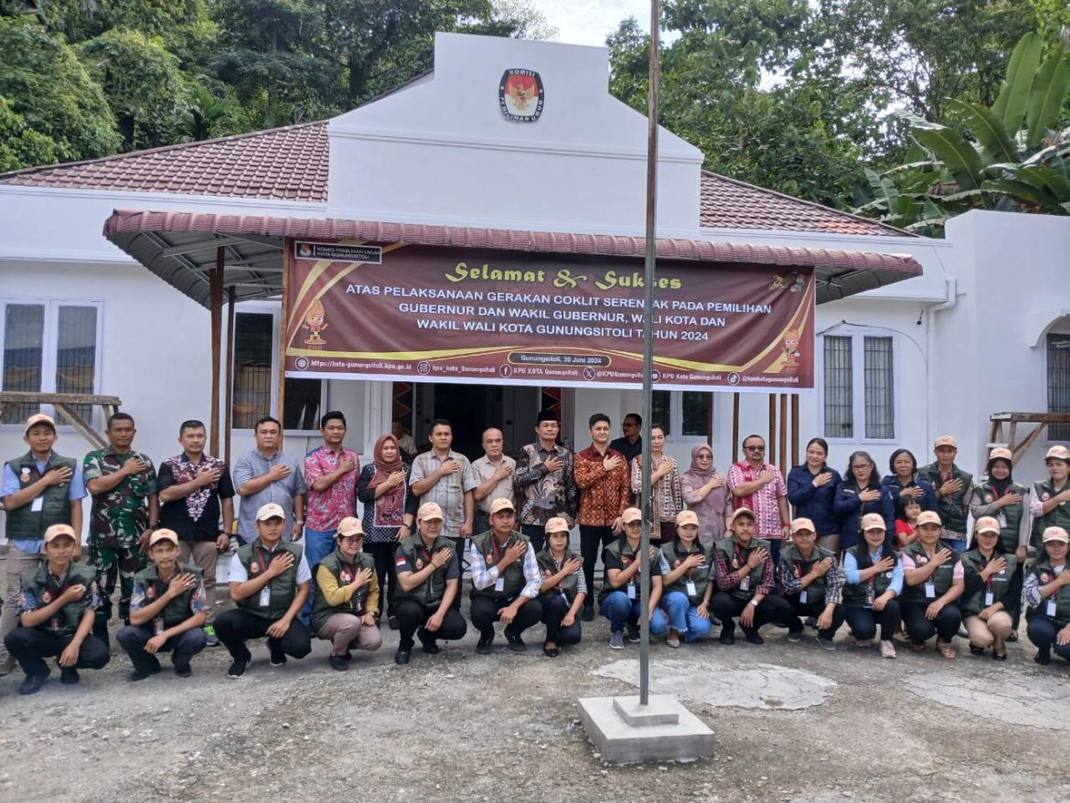 KPU Kota Gunungsitoli Gelar Gerakan Coklit Serentak Jelang Pemilukada Tahun 2024