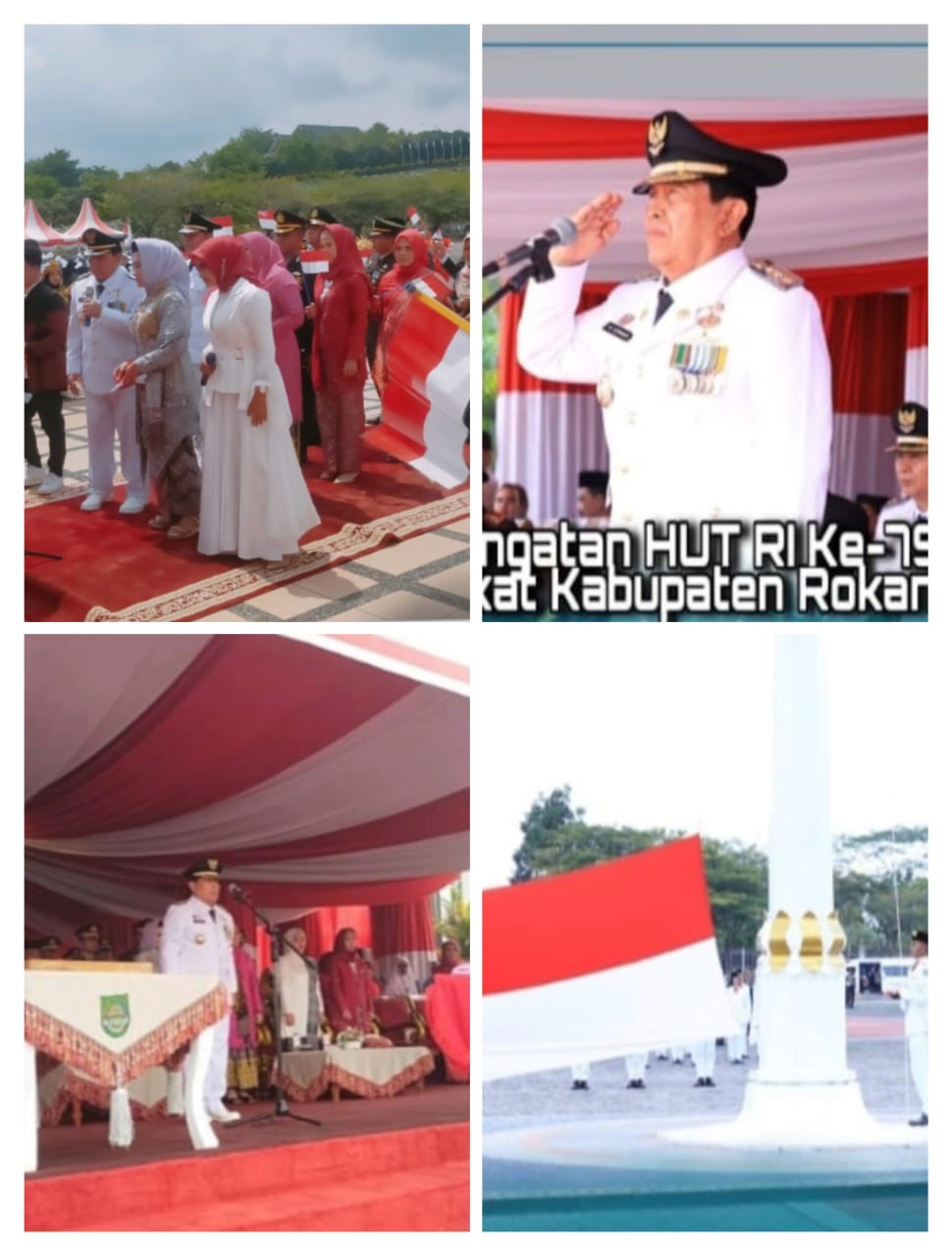 Upacara Pengibaran Bendera Merah Putih Memperingati HUT RI Yang Ke 79 Tahun di Pimpin Oleh Bupati H. Sukiman