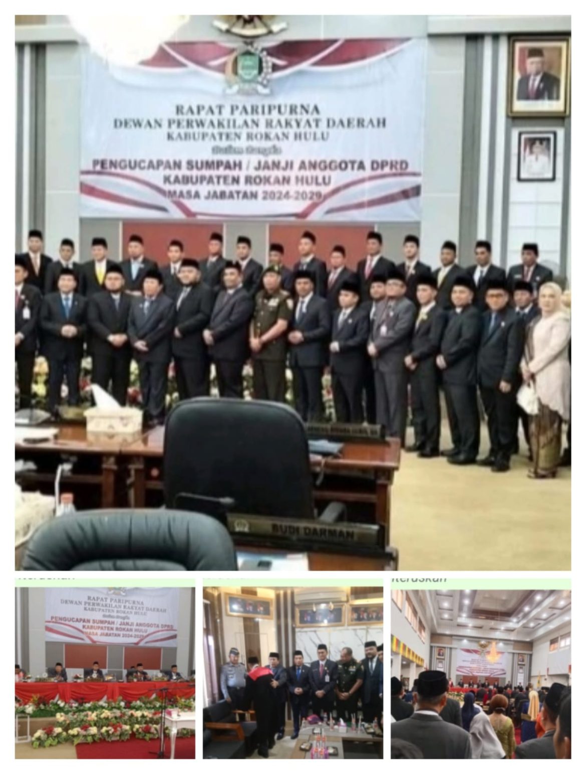 45 Anggota DPRD Rokan Hulu Resmi Dilantik Dan Di Ambil Sumpah Janji 