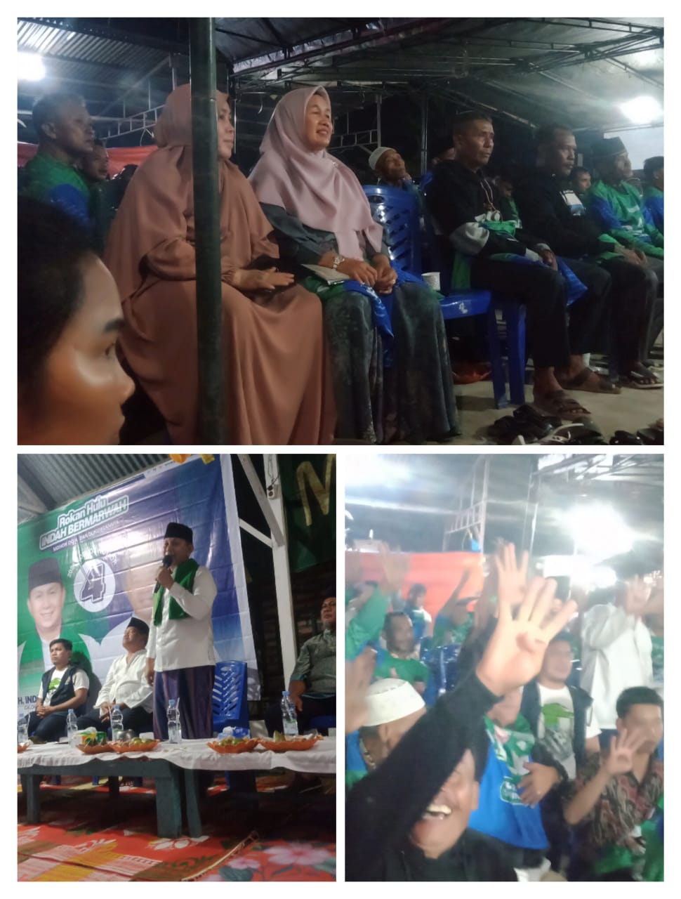 Temu Ramah Paslon Bupati H Indra Gunawan dan Abdul Haris Di Sambut Antusias Warga Desa Suka Damai Kecamatan Ujung Batu Rohul