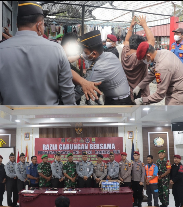 Jalankan Program Akselerasi Menteri Imipas, Lapas Pasir Pangarayan dan Apgakum Razia Blok Hunian