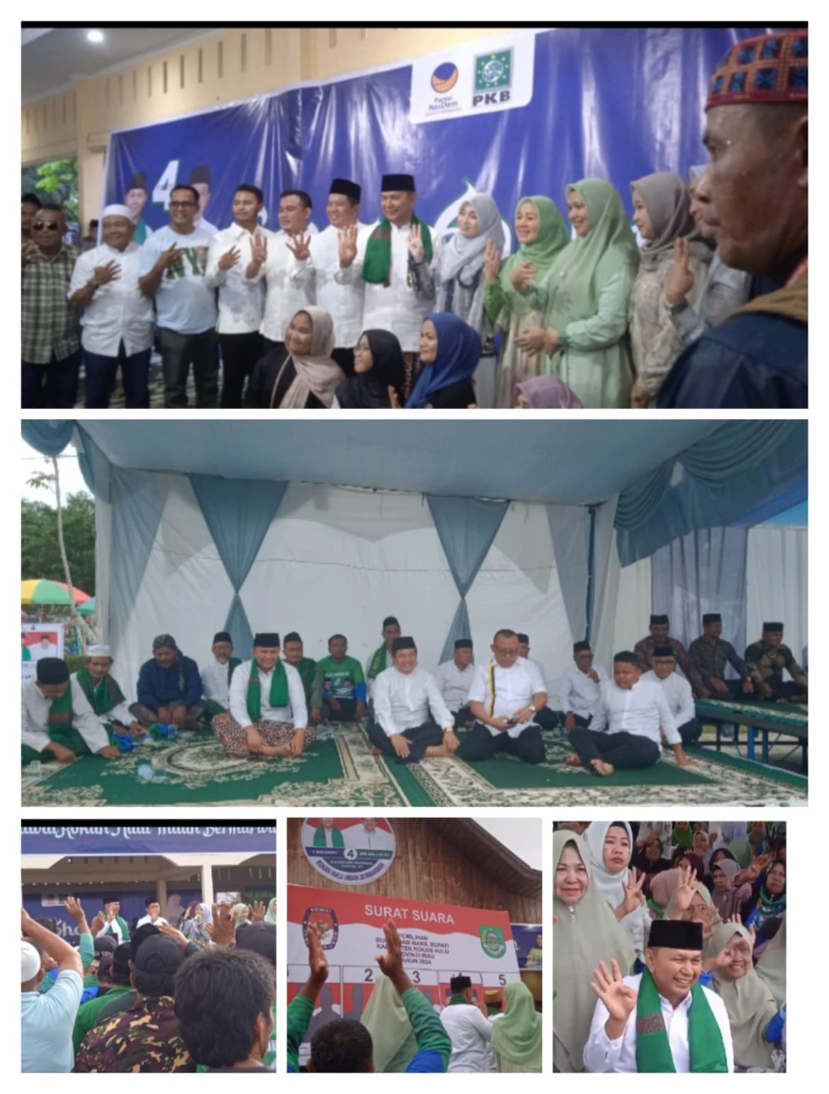 Gebyar Sholawat Rokan Hulu Indah Bermarwah, Ribuan Masa Penuhi Lapangan Syuhada Ujung Batu Dalam Kampanye Akbar Dukung Pasangan H Indra Gunawan dan Abdul Haris Nomor Urut (4)