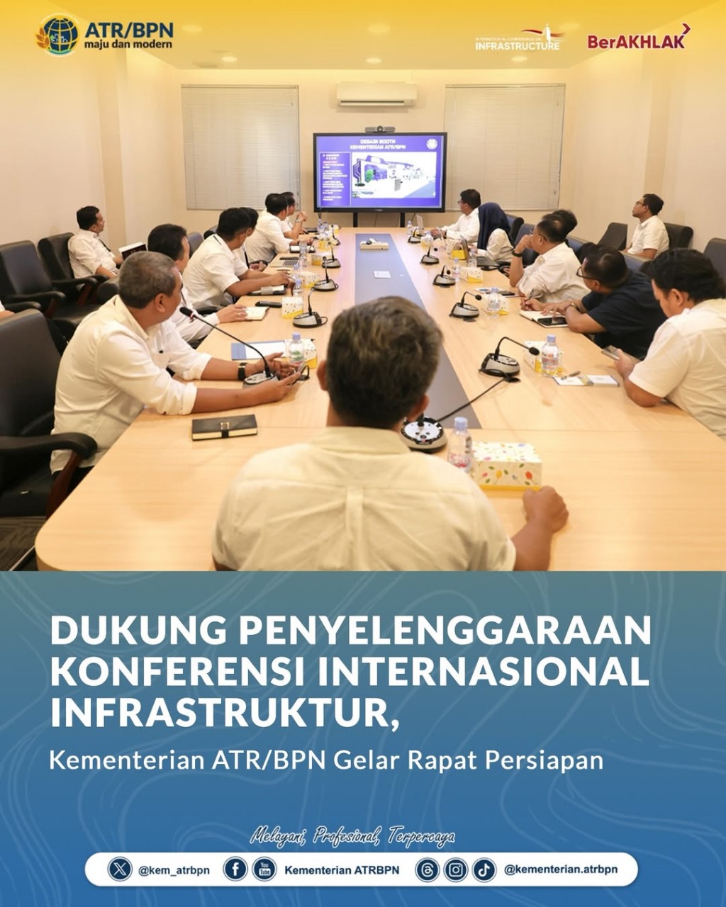 Dukung Penyelenggaraan Konferensi Internasional Infrastruktur, Kementerian ATR/BPN Gelar Rapat Persiapan