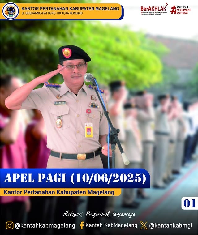 Apel Pagi Pegawai Kantor Pertanahan Kabupaten Magelang