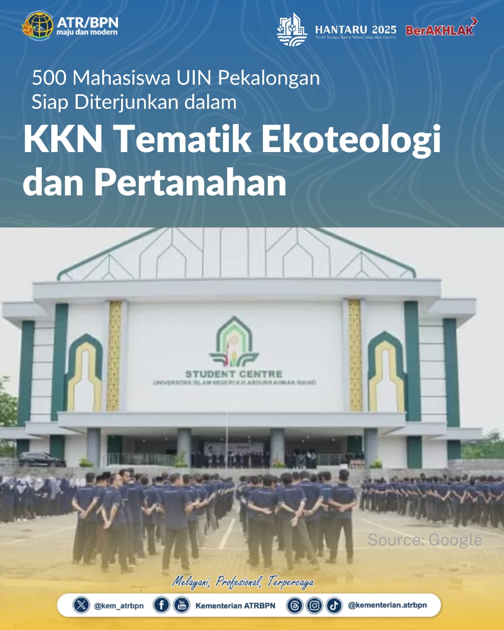 500 Mahasiswa UIN Pekalongan Siap Diterjunkan dalam KKN Tematik Ekoteologi dan Pertanahan