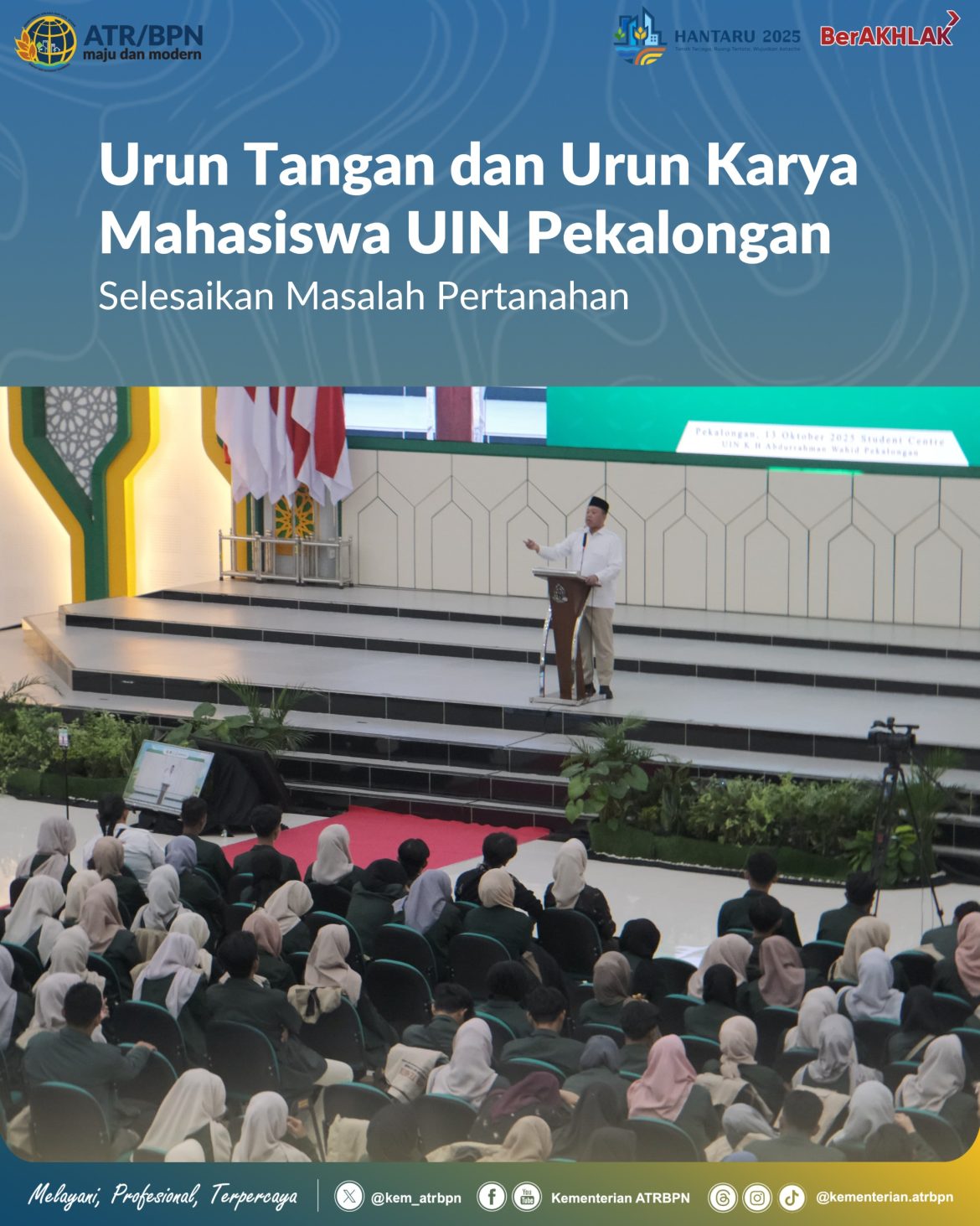 Menteri Nusron Ajak Mahasiswa Urun Tangan dan Urun Karya Selesaikan Persoalan Pertanahan