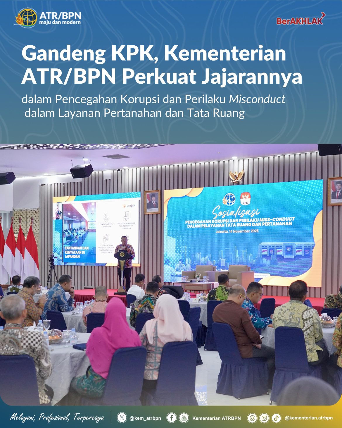 Kolaborasi ATR/BPN dengan KPK Tingkatkan Kualitas Layanan Pertanahan, Wamen Ossy: Harus Jelas, Terukur, dan Bebas dari Penyimpangan