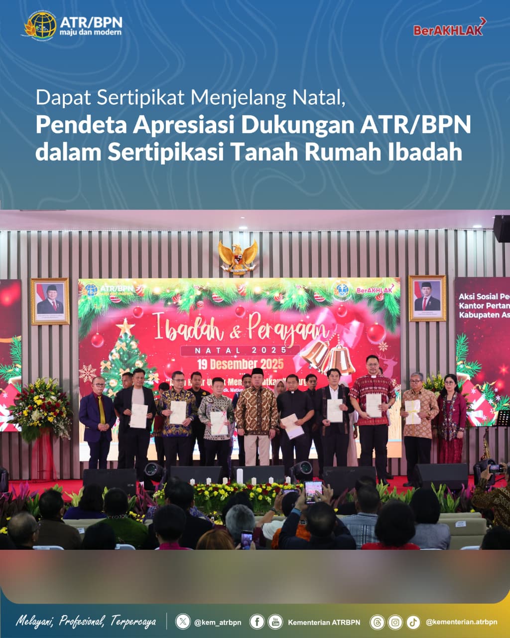 Dapat Sertipikat Menjelang Natal, Pendeta Apresiasi Dukungan ATR/BPN dalam Sertipikasi Tanah Rumah Ibadah