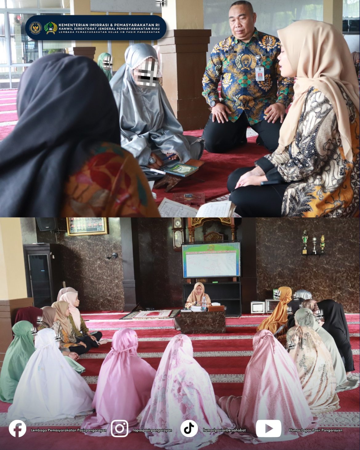 Persiapan Sambut Bulan Ramadan, Warga Binaan Perempuan Lapas Pasir Pangarayan Gencar Belajar Al-Qur’an