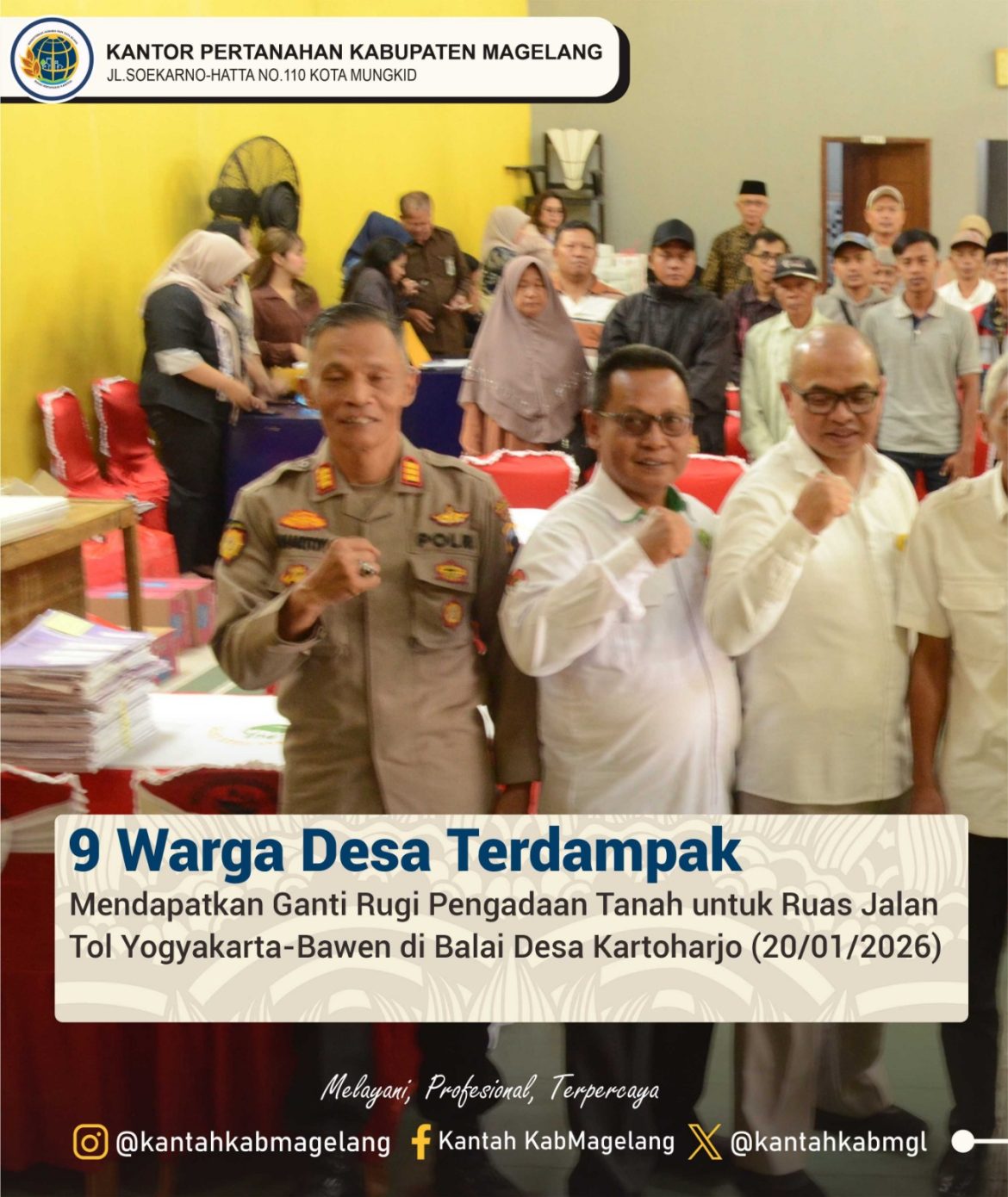 Pemberian Ganti Rugi Pengadaan Tanah untuk Pembangunan Ruas Jalan Tol.Yogyakarta Bawen