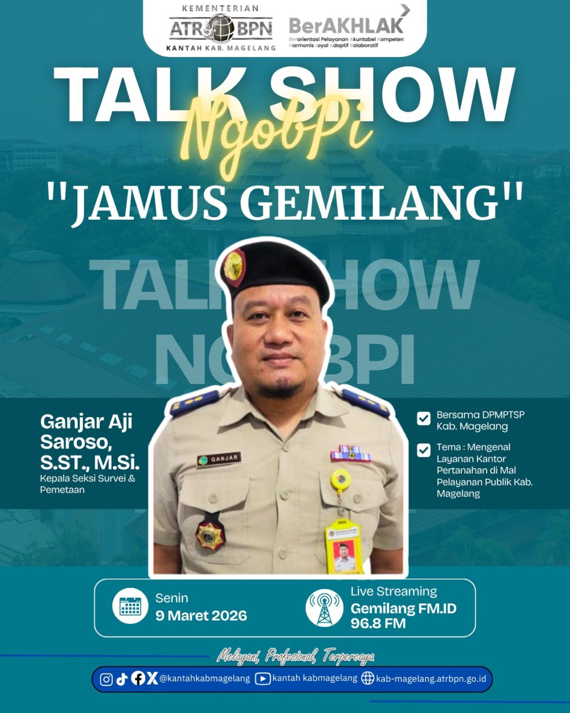 Wawancara Kepala Seksi Survei & Pemetaan Kantor Pertanahan Kabupaten Magelang