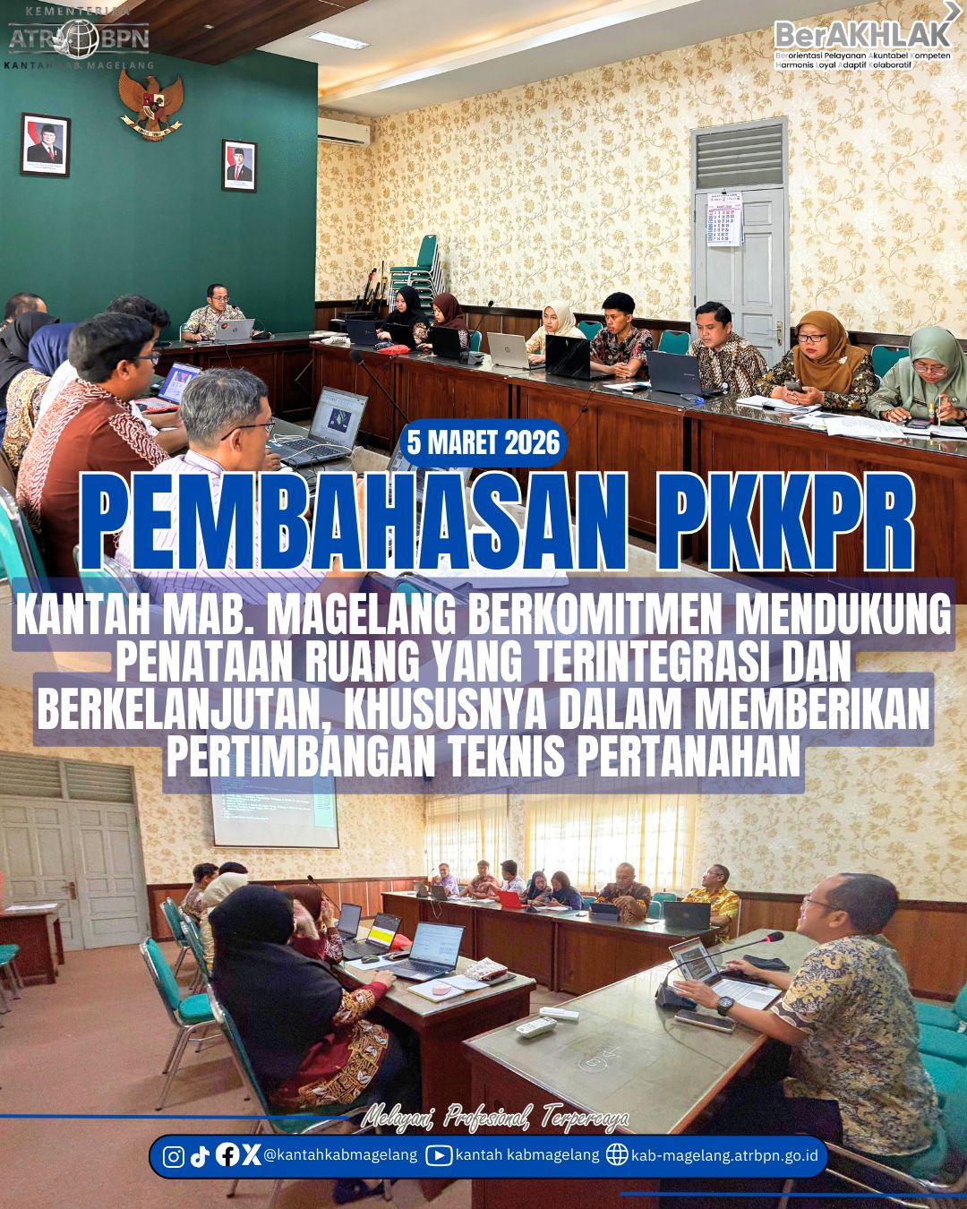 Kantah Kab. Magelang Menghadiri Rapat Pembahasan PKKPR