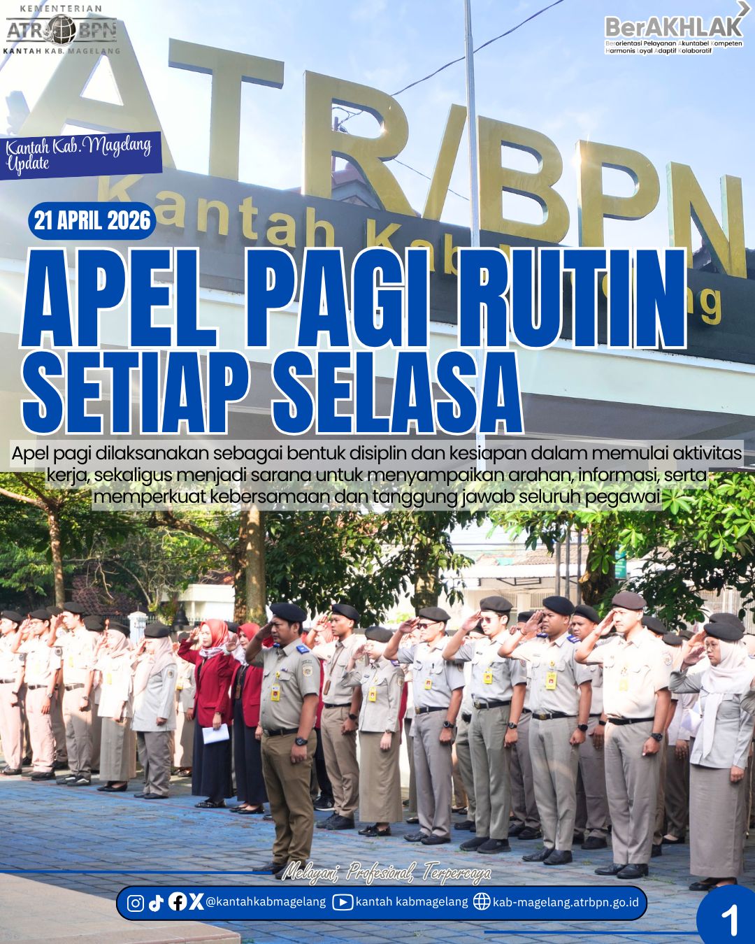 Apel Pagi Rutin Kantah Kab. Magelang