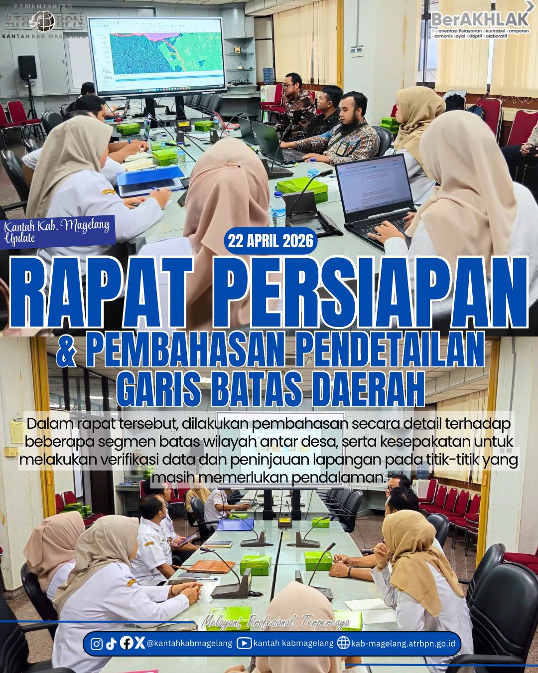 Rapat  Persiapan dan Pembahasan Pendetailan Garis Batas Daerah