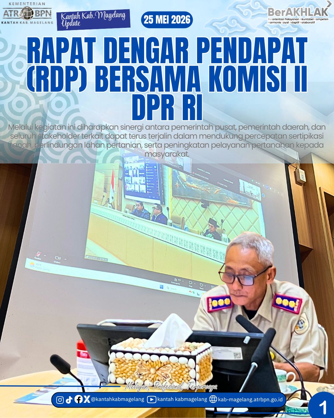 Rapat Dengar Pendapat (RDP) bersama Komisi II DPR RI