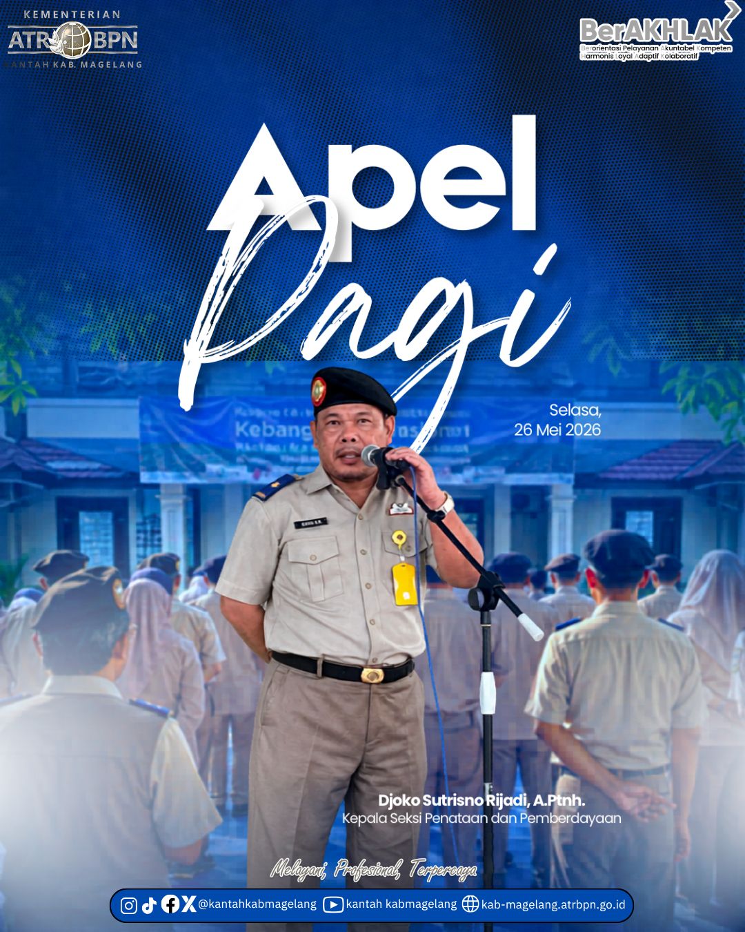 Kantor Pertanahan Kabupaten Magelang Melaksanakan Apel Pagi