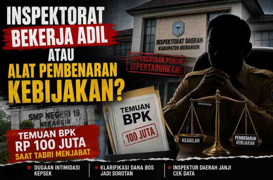 Mencuat Temuan 100 Juta di SMP 19 Saat Tabri Menjabat, Inspektorat Janji Cek Data