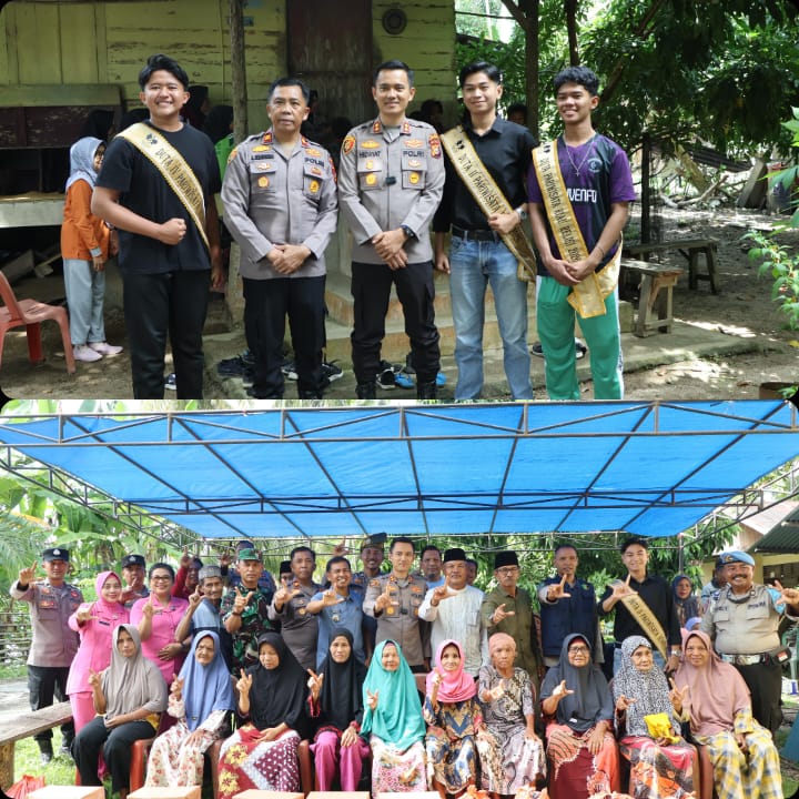 Kapolres Kuansing Hadirkan Program JALUR di Pangean, Salurkan Sembako dan Layanan Kesehatan Gratis untuk Masyarakat