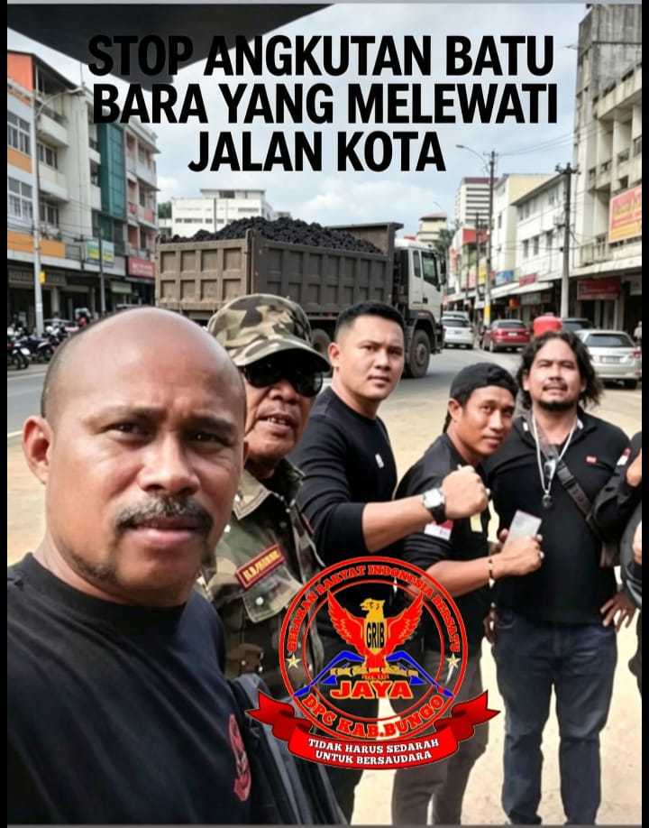 DPC GRIB Jaya Kabupaten Bungo Desak Pemerintah Hentikan Angkutan Batu Bara Melintasi Jalur Pusat Kota