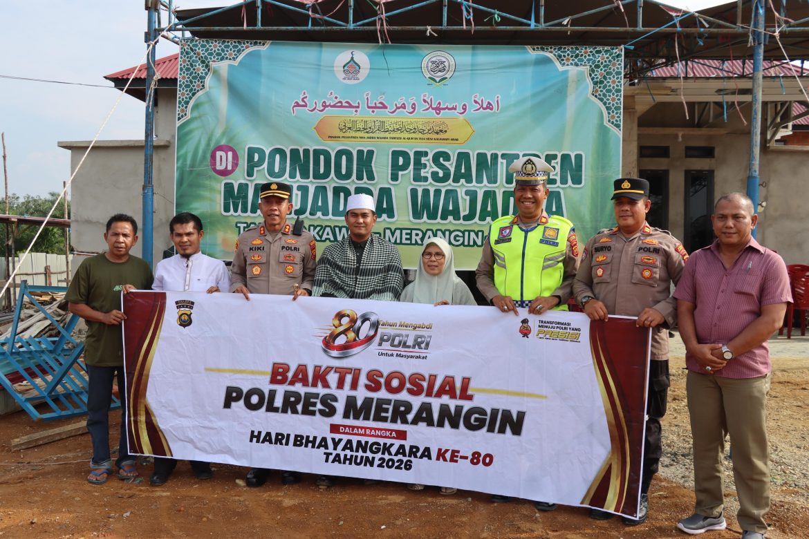 Kapolres Merangin Salurkan Bantuan Semen untuk Pesantren Man Jadda Wajada