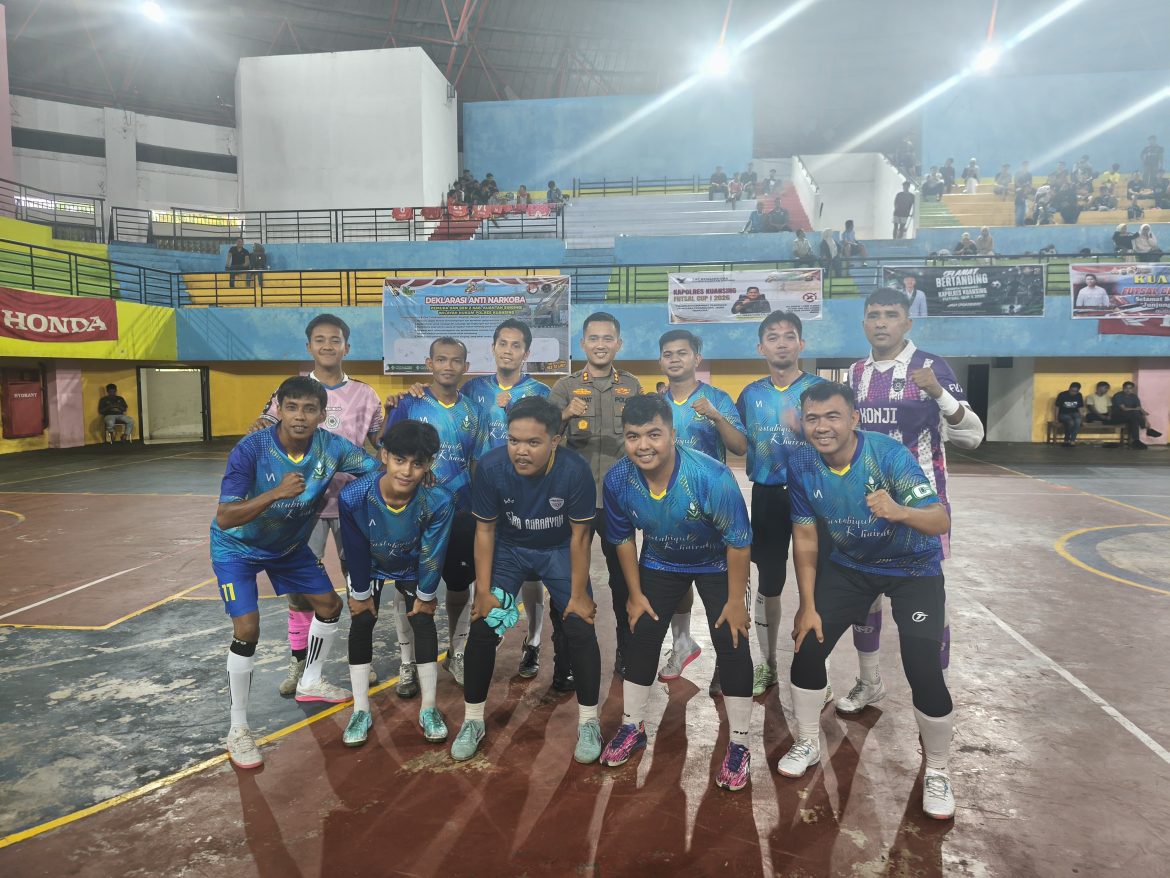 Hari Kedua Turnamen Kapolres Kuansing Futsal Cup 2026 Berlangsung Sengit, Delapan Tim Lolos ke Babak Berikutnya