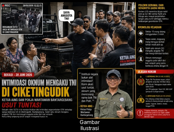 Respons Cepat ‘Ketua Aing’, Pokja Wartawan Bantargebang Usut Tuntas Intimidasi Oknum Mengaku TNI di Ciketingudik