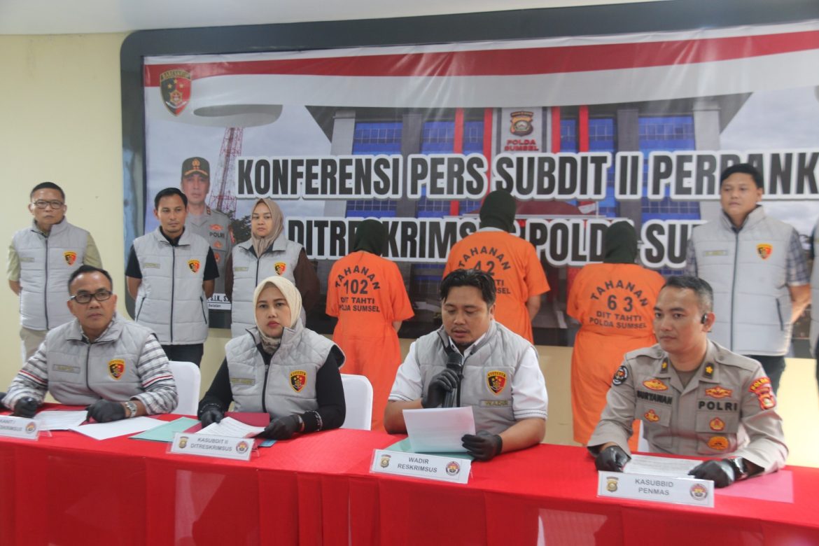 Penegakan Hukum Presisi, Polda Sumsel Bongkar Sindikat Pembobol Kredit Bank BUMN Senilai Rp90 Miliar