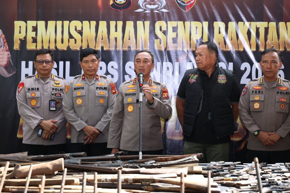 Ops Senpi Musi 2026 Berhasil, Polda Sumsel Ungkap 32 Kasus dan Musnahkan 397 Senjata Api