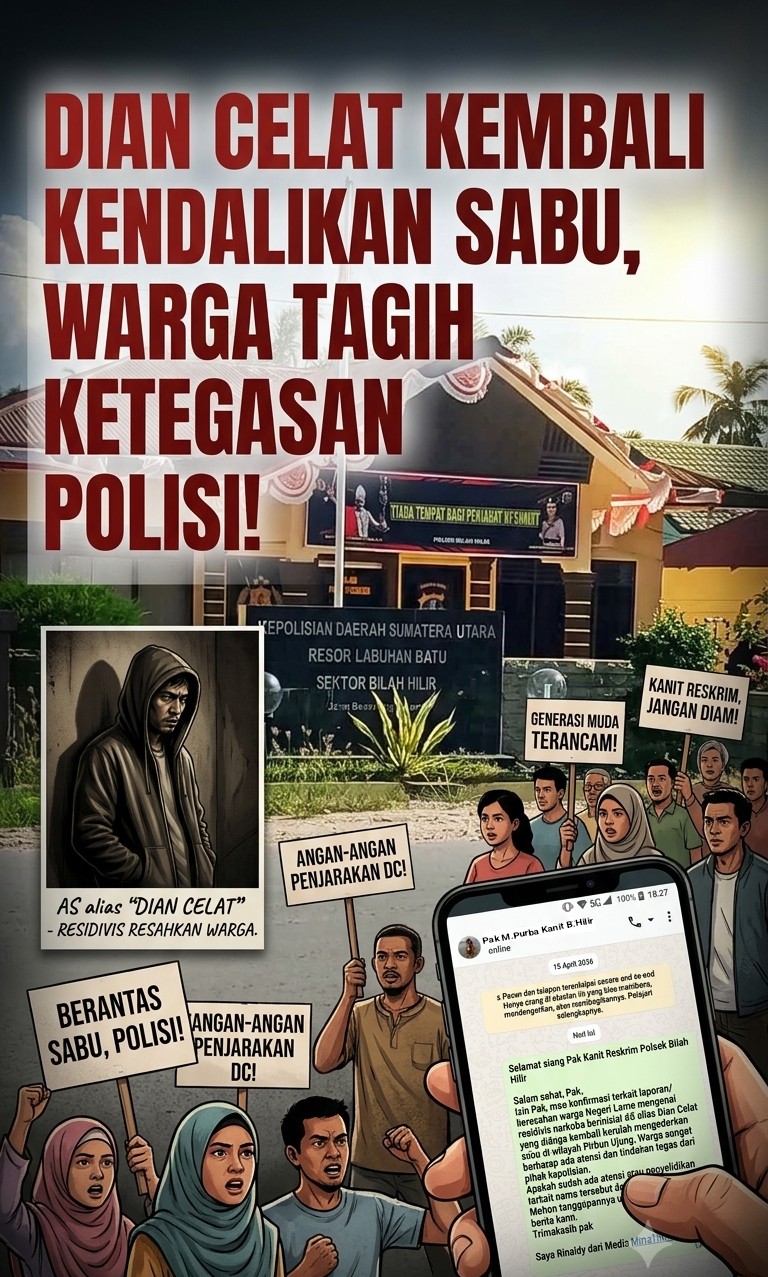 Warga Bilah Hilir Tantang Ketegasan Polisi, Residivis ‘Dian Celat’ Diduga Kembali Kendalikan Sabu Tanpa Tersentuh Hukum