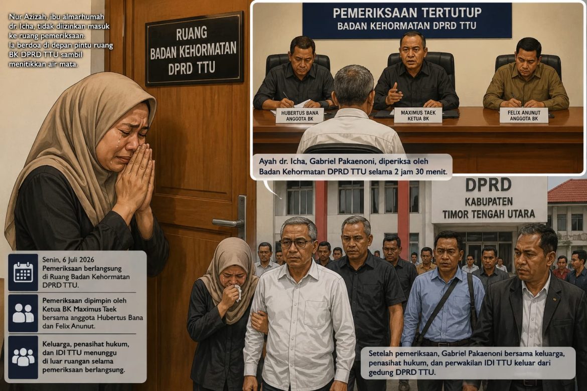 Ayah dr. Icha Diperiksa 2,5 Jam, Tangis Sang Ibu Iringi Sidang Badan Kehormatan DPRD TTU 