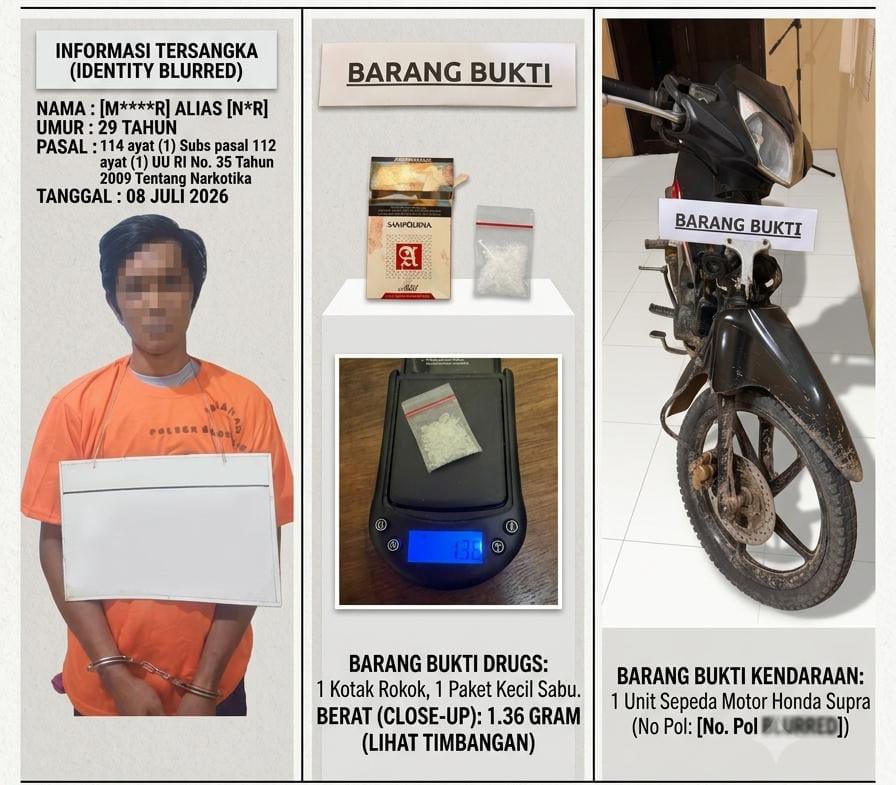 Respons Cepat Aduan Warga, Kanit Reskrim Polsek Bilah Hilir Ringkus Pengedar Sabu di Pirbun