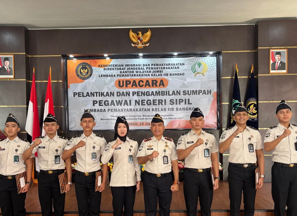 Resmi Sandang Status PNS, Pegawai Lapas Kelas IIB Bangko Diminta Junjung Integritas dan Profesionalisme