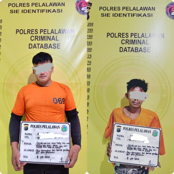 Satresnarkoba Polres Pelalawan Ringkus Dua Pengedar Sabu di Kuala Semundam, Sita 2,83 Gram Barang Bukti