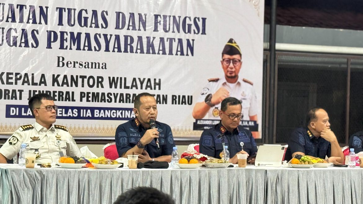 Pastikan keamanan dan Ketahanan Pangan, Kalapas Bangkinang Sambut Kunjungan Perdana Kakanwil Ditjenpas Riau