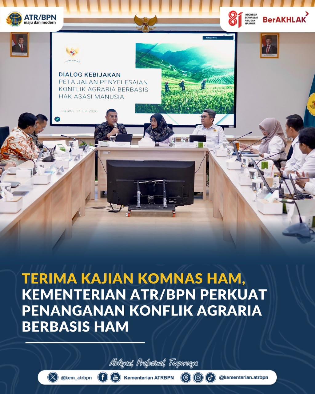Terima Kajian Komnas HAM, Kementerian ATR/BPN Perkuat Penanganan Konflik Agraria Berbasis HAM