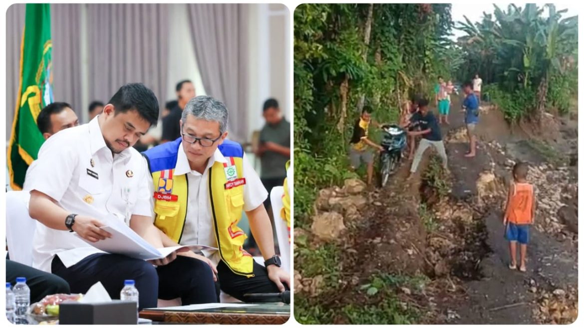 Warga Gidosebua Minta Gubernur Sumut Segera Turun Melihat Jalan Longsor, 6 Tahun Tak Tersentuh