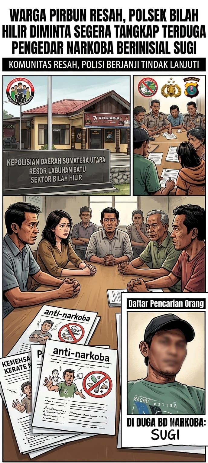 Warga Pirbun Resah, Polsek Bilah Hilir Diminta Segera Tangkap Terduga Pengedar Narkoba Berinisial Sugi