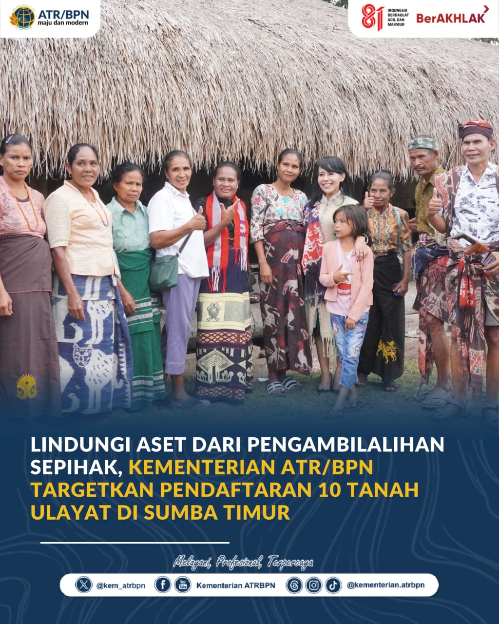 Lindungi Aset dari Pengambilalihan Sepihak, Kementerian ATR/BPN Targetkan Pendaftaran 10 Tanah Ulayat di Sumba Timur