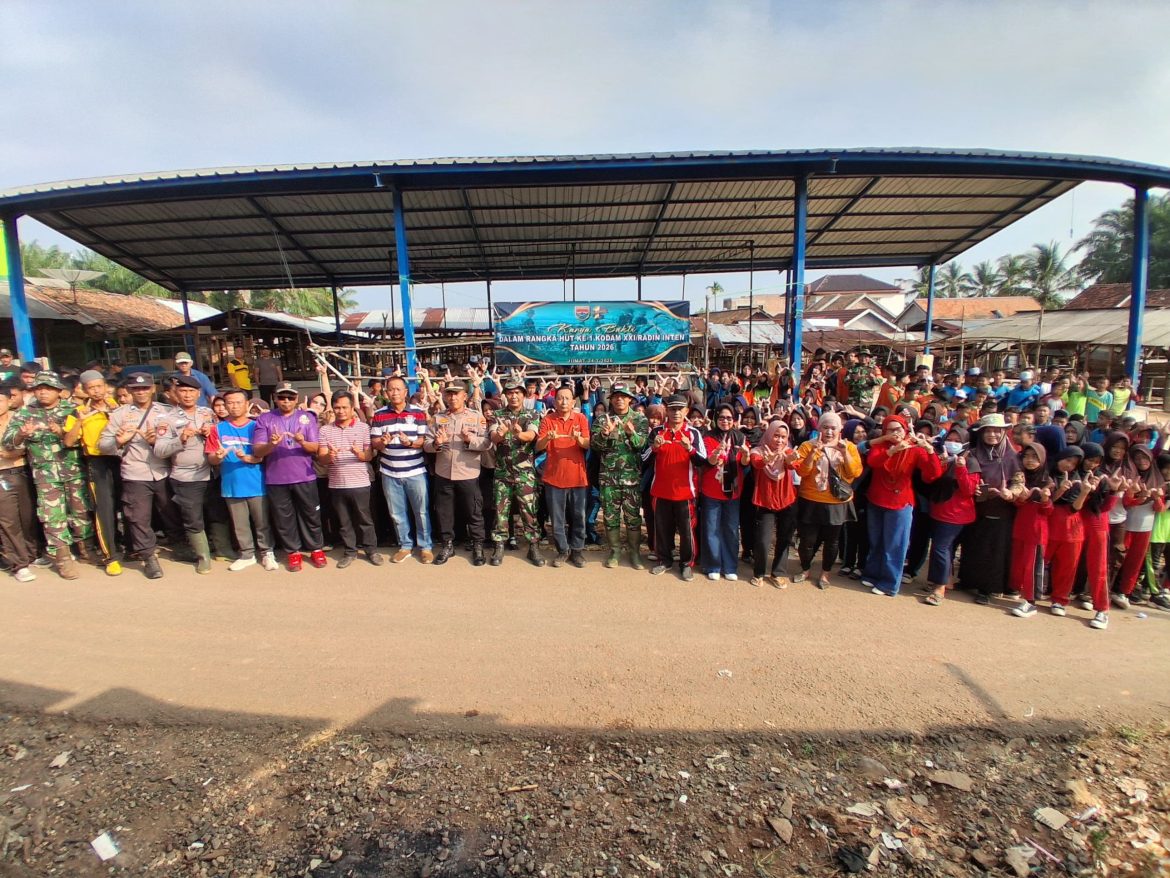 Karya Bakti Kodim 0427/Way Kanan, Wujud Kepedulian dan Semangat Gotong Royong Bersama Warga Kampung Lebak Peniangan