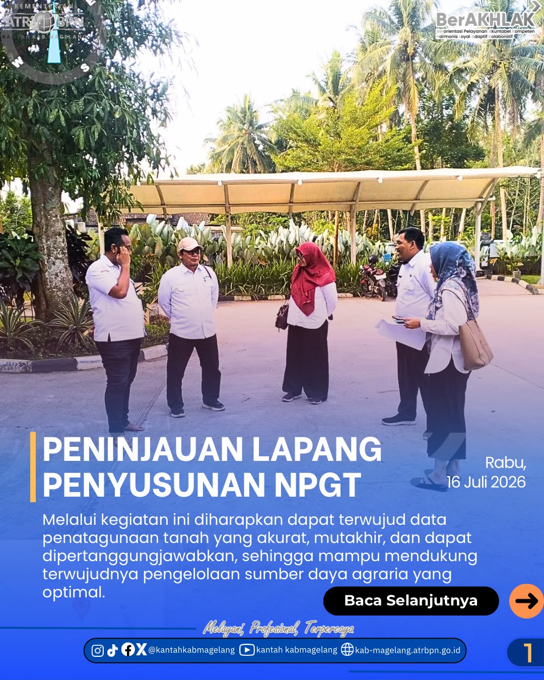 Peninjauan Lapang Penyusunan NPGT