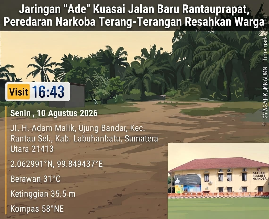 Jaringan “Ade” Kuasai Jalan Baru Rantauprapat, Peredaran Narkoba Terang-Terangan Resahkan Warga