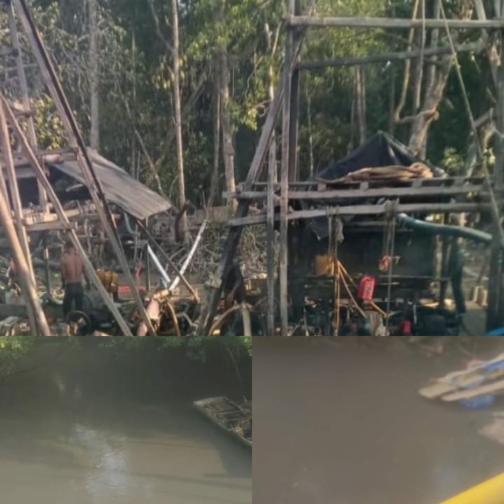 Tambang PIP Ilegal Babat Mangrove Dan Cemari DAS Muara Kampak, Pos Polairud Terkesan Tutup Mata Dan Tidak Bereaksi
