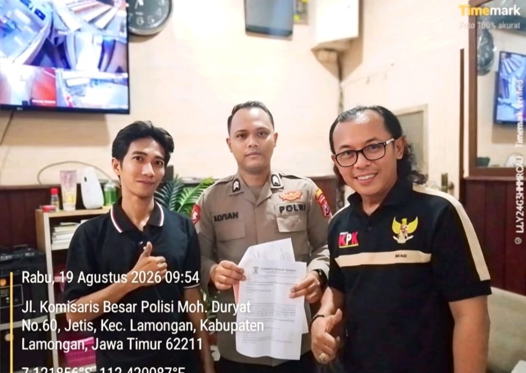 Laporan Dugaan Korupsi TKD Dibee Resmi Masuk Polres Lamongan