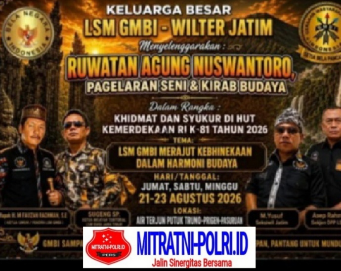 Kolaborasi LSM GMBI Distrik Gresik dan Awak Media Kawal Peliputan Kirab Budaya di Pasuruan