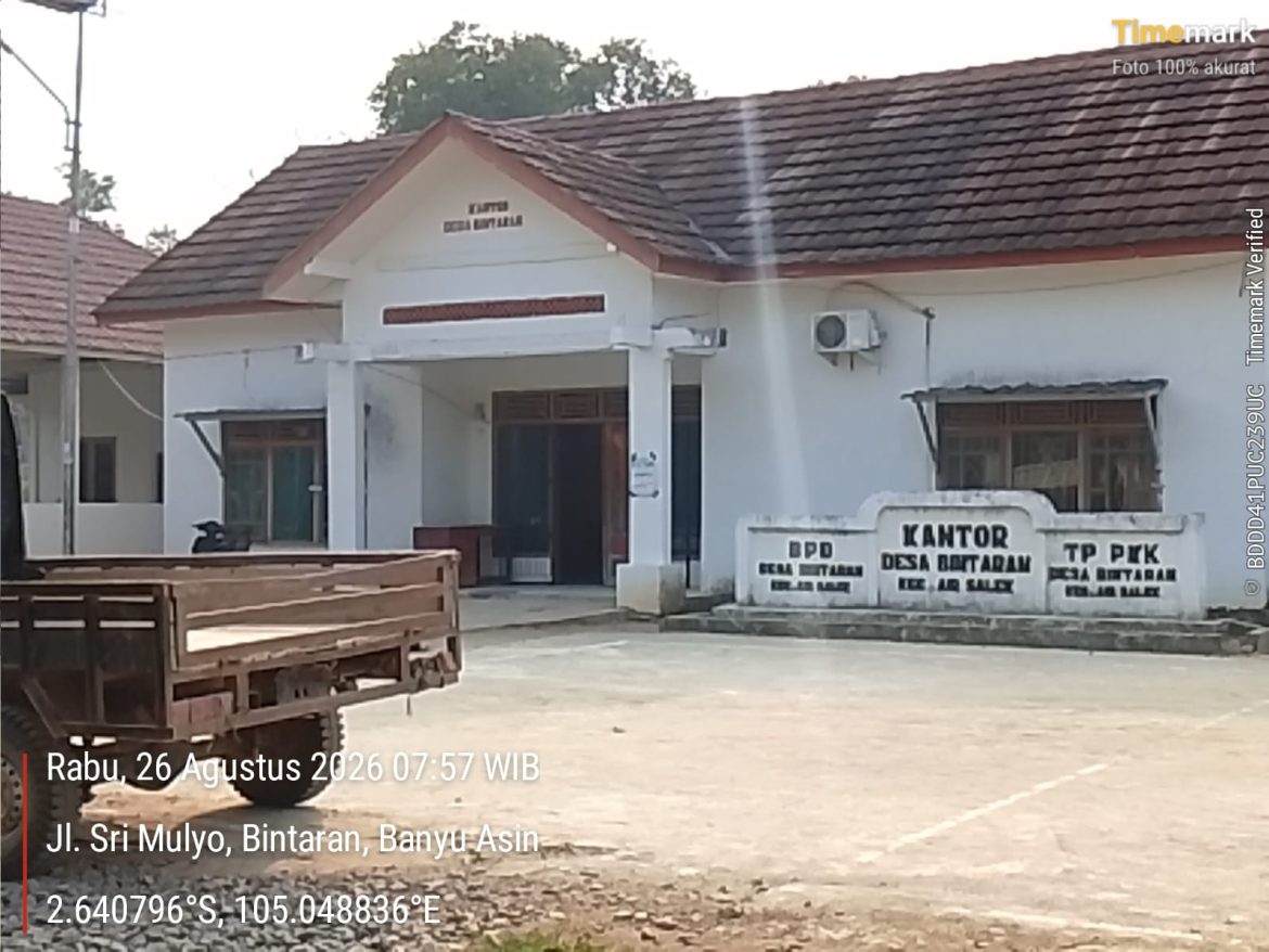 Diduga Lalai Kantor Desa Bintaran Tidak Kibarkan Bendera Merah Putih