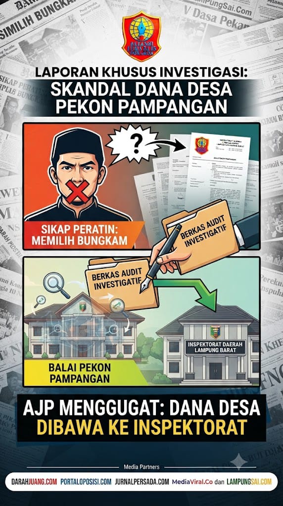 Peratin Pekon Pampangan Pilih Bumgkam : AJP Resmi Layangkan Audit Investigatif ke Inspektorat Daerah Lampung Barat