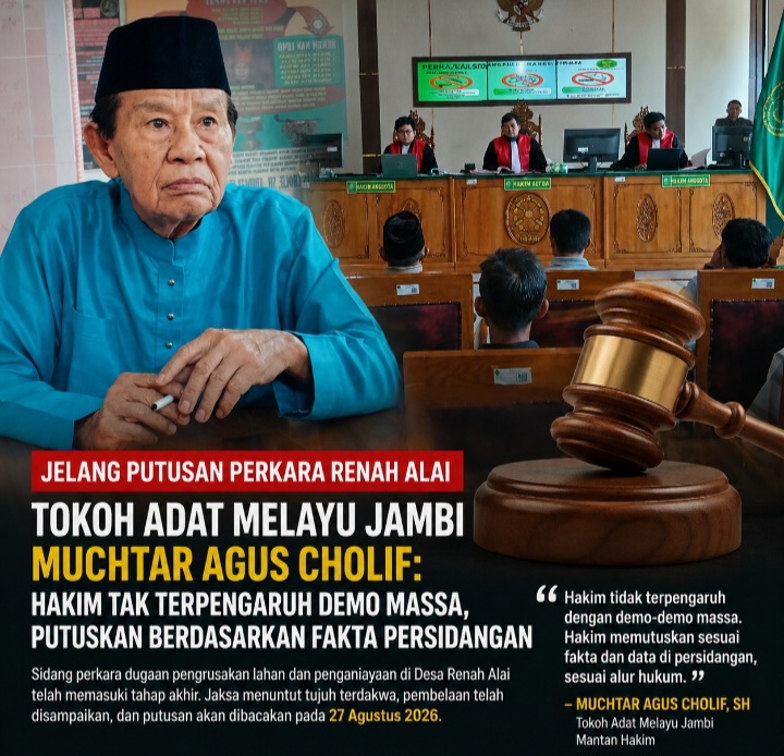 Muchtar Agus Cholif Bicara Jelang Putusan Kasus Renah Alai: Hakim Harus Berpegang pada Fakta Persidangan
