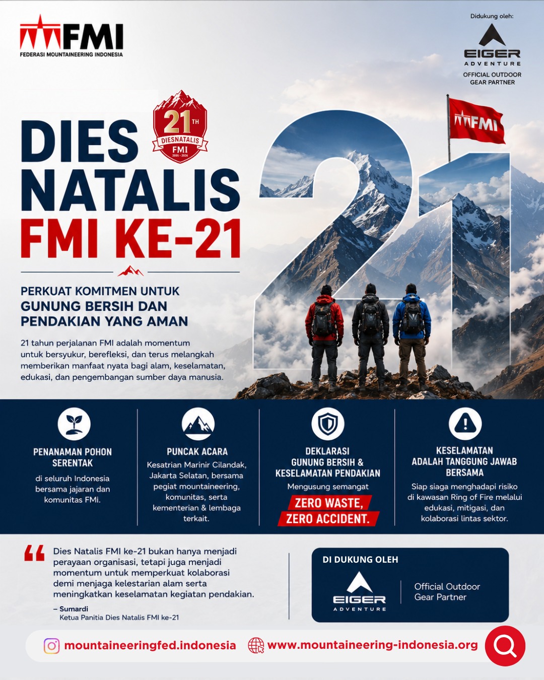 Dies Natalis FMI Ke-21: Perkuat Komitmen Gunung Bersih dan Keselamatan Pendakian