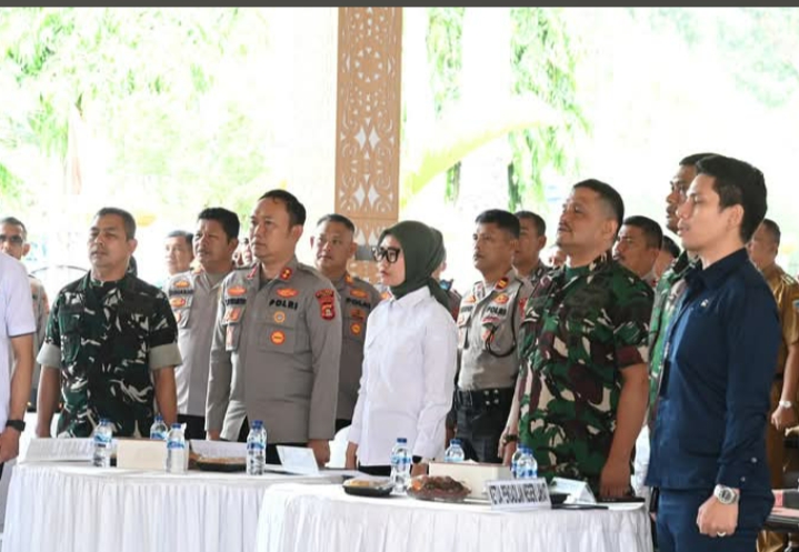 Tim Mabes TNI Rapat Koordinasi Bersama Penanggulangan( Karhutla) Di Kabupaten LAHAT